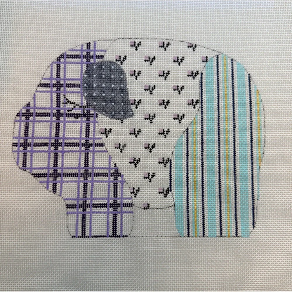 Vintage Susan Portra Petunia Pig Needlepoint Canvas Cal Mar 223 w Guide